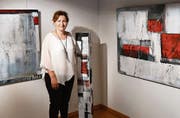 Maria Sialm präsentiert ihr künstlerisches Schaffen im Schloss A Pro. (Bild: Georg Epp (Seedorf, 25. August 2017))
