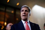 Der US-Aussenminister John Kerry äussert sich zur Waffenruhe in Syrien. (Bild: Keystone)