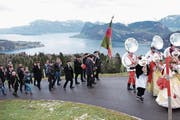Der Einzug zum Wohnsitz von Niklaus Minder (Bild: Richard Greuter (NZ) (Neue Nidwaldner Zeitung))