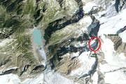 Der Felsenkessel am Hinter Tierberg, in dem die Absturzstelle liegt. (Bild: map.google.ch / Screenshot)