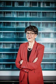 Konzernchefin Susanne Ruoff in ihrem Büro. (Bild: Nadia Schärli (Bern, 14. November 2017))
