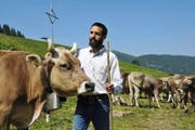 Christian Odermatt ist derzeit Älpler auf der Alp Älggäu. (Bild: PD)