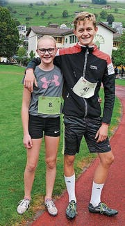 Michelle Liem und Paul Peukert sind die schnellsten Nidwaldner 2017. (Bild: Rosmarie Berlinger (Ennetbürgen, 20. September 2017))