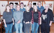 Neumitglieder, Gewählte und Geehrte vereint: (vorne, von links) Stefanie Zgraggen, Roman Gaiser, Céline Gilardi, Michaela Jaun, Regula Zgraggen; (hinten, von links) Karin Gaiser, Tim Walker, Marco Inderkum und Sybille Epp. (Bild: PD)