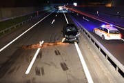 Einer der schweren Unfälle auf der Autobahn. (Bild: Kantonspolizei Nidwalden)