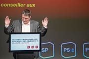 SP-Präsident Christian Levrat spricht an der Delegiertenversammlung der SP Schweiz. (Bild: Urs Flüeler/Keystone (Altdorf, 24. Februar 2018))