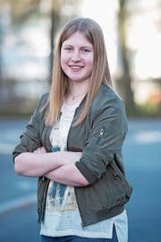 Eishockeyspielerin Rahel Enzler. (Bild: Maria Schmid (Unterägeri, 23. März 2017))
