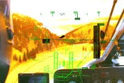 Visualisierung zur Lageorientierung aus Sicht des Piloten. (Bild: Schweizer Armee/VBS)