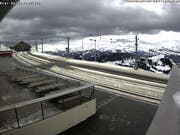 Ein seltenes Bild: Keine Menschenseele auf Rigi Kulm. (Bild: Webcam rigi.ch)