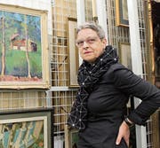 Lotti Etter im Danioth-Archiv, das sich im Haus für Kunst befindet. (Bild: MZ (Altdorf, 6. November 2017))