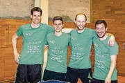Die Krienser Aufsteiger (von links): Jan Trampus, Philip Merz, Martin Furrer und René Ortner. (Bild: PD)