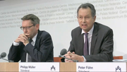 Ständeratskommision zur MEI: Im Bild Ständerat Peter Föhn und Philipp Müller. (Bild: Keystone)