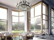 Freie Sicht auf den Kurpark: Eine Visualisierung zeigt, wie es im Esssaal des 5-Sterne-Hotels aussehen würde. (Bild: PD)