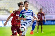 Samuele Campo (rechts).Bild: Martial Trezzini/KEY (Lausanne, 11.9.2016)