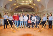 Stehen im Mittelpunkt: Ehrung der besten Engelberger Sportler im Kursaal. (Bilder Beat Christen)