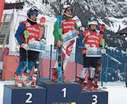 Von links: Leoni Zopp, Norina Mooser und Chiara Bissig. (Bild: PD (Adelboden, Januar 2018))