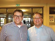 Philippe Erni (links) und Philipp Niederberger. (Bild: Kurt Liembd (Hergiswil, 28. Juni 2017))