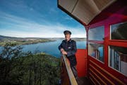 Walter Odermatt (64) bei der Bergstation der Bürgenstockbahn. (Bild: Philipp Schmidli (Ennetbürgen, 24. Oktober 2017))