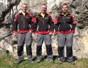 Das heutige Team: (von links) Cyrill Schilter, Firmenchef Josef Schilter junior und Martin Gnos. (Bild: PD)