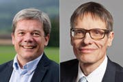Daniel Wyler (neu, links) und Karl Vogler (bisher) (Bild: Neue OZ/Keystone)