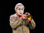 Dimitri im April dieses Jahres in Verscio, Tessin, während der Präsentation seines neuen Stücks "DimiTRIgenerations" der Familie Dimitri. (Bild: KEYSTONE/TI-PRESS/CARLO REGUZZI)