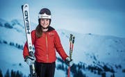 Die 15-jährige Delia Durrer aus Oberdorf NW will dereinst im Ski-Weltcup Fuss fassen. (Bild: Boris Bürgisser (Klewenalp, 15. März 2018))
