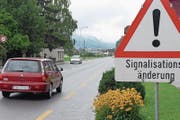 Die Signalisationsänderung zwischen Stans und Stansstad. (Archivbild: Markus von Rotz)
