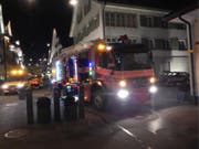 Der Brand im WC konnte durch die Feuerwehr rasch gelöscht werden. (Bild: Feuerwehr Küssnacht)