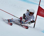 Die Engelbergerin Celine Patt auf dem Weg zum Sieg im Riesenslalom. (Bild: Ishan Erni (Engelberg, 10. März 2018))