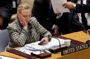 Hillary Clinton im Jahr 2012 als sie noch US-Aussenministerin war. (Bild: AP Photo/Richard Drew, File)
