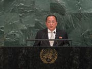 Der Nordkoreanische Aussenminister Ri Yong Ho droht den USA auch vor der UNO-Vollversammlung. (Bild: KEYSTONE/EPA UN PHOTO/CIA PAK / UN PHOTO HANDOUT)
