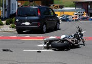 Es war zu einem Zusammenstoss mit einem Fahrzeug gekommen. (Bild: Geri Holdener)