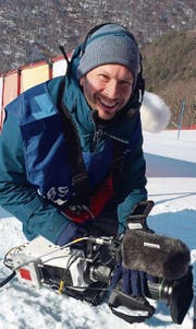Martin Felix, Kameramann aus Kerns, an den Olympischen Winterspielen in Pyeongchang. (Bild: PD)