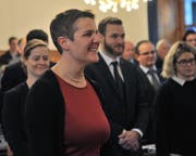 Jolanda Joos (SP/Grüne) wurde als Ländrätin vereidigt (Bild: Urs Hanhart (Altdorf, 31. Januar 2018))