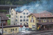 Das ehemalige Restaurant Bahnhöfli in Gurtnellen Wiler musste nach dem verheerenden Brand im Jahr 2011 abgerissen werden. (Bild: pd (Gurtnellen Wiler, 30. August 2011))