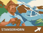Das Schild für die Stanserhorn-Bahn