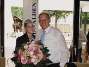 Nathalie Hoffmann mit Vorgänger Urs Emmenegger. (Bild: Kurt Liembd (Stansstad, 22. Mai 2017))