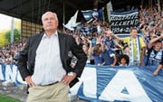 Als FCL-Präsident hatte Walter Stierli selbst die Fans im Griff – hier im Barrage-Heimspiel gegen Lugano. (Bild: Philipp Schmidli (Luzern, 13. Juni 2009))