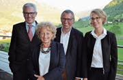 Die Neuen im Vorstand der Spitex Nidwalden (von links): Philipp Müller, Lilian Lauterburg, Peter Meyer sowie Mira Schüpfer. (Bild: Birgit Scheidegger (Stans, 16. Mai 2017))