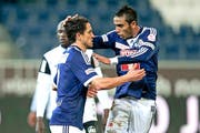 Mahmoud Kahraba (rechts) und Dimitar Rangelov: zwei Stürmer, die sich auf und neben dem Platz gut verstehen. (Bild Philipp Schmidli)