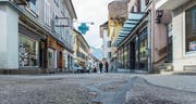 Die Schützengasse wird in Etappen saniert. Zuerst ist der unterste Teil der Gasse an der Reihe. (Bild: PD (Altdorf))