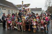 Der Familientreff Kägiswil betreibt grossen Aufwand für sein Fasnachtssujet. (Bild: Romano Cuonz (Sarnen, 8. Februar 2018)