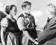 Die verfilmte Alpenromanze um «Bergführer Lorenz» (Mitte) kam beim Publikum nicht wirklich an. (Bild: PD (1943))