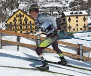 Der Beckenrieder Avelino Näpflin am Sonntag auf dem Weg zu Staffel-Gold.Bild: Nadja Kälin (Bild: Nadja Kälin)
