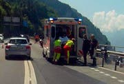 Der erste Unfall ereignete sich unmittelbar südlich des Mosi-Tunnels. (Bild: Geri Holdener, Bote der Urschweiz)