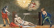 Der heilige Erasmus wird ausgedärmt. (Bild: Stefan Kaiser / Neue ZZ)