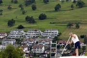 Auch hier ist begehrter Wohnraum knapp: Mehrfamilienhäuser in Ennetbürgen. (Bild: Keystone / Urs Flüeler)