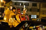 Mitwirkende in Aktion am Japanesenspiel 2013. (Bild: Stefan Zürrer)
