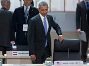 US-Präsident Obama trifft zum Atomgipfel ein. In seiner Rede warnte er vor den Gefahren eines Atomterrorismus durch Dschihadisten. (Bild: Keystone/EPA BLOOMBERG POOL/ANDREW HARRER / POOL)