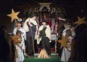 Mitreissend gespielt und inszeniert: das Meientaler Krippenspiel. (Bild: Peter Lienert (Meien, Dezember 2017))